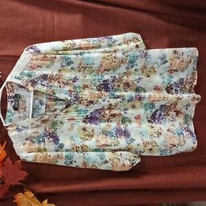 Blouse with Fall Colors 1X